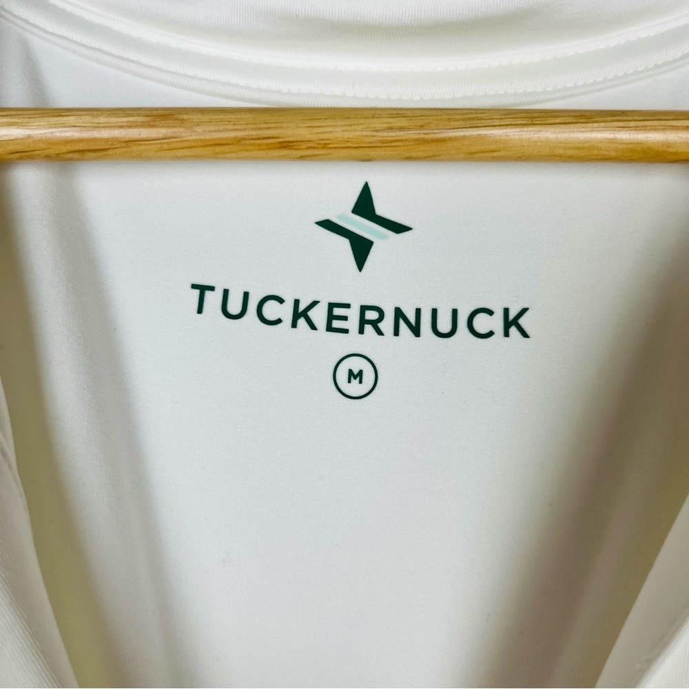 Tuckernuck Sport White Floral Embroidered Golf Polo - Picture 2 of 4